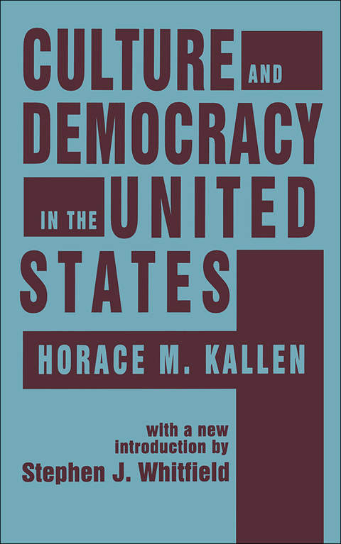 Cover image for book Culture and Democracy in the United States