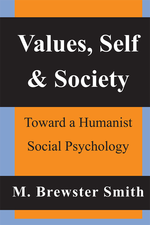 Cover image for book Values, Self and Society