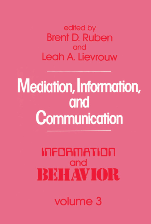 Cover image for book Mediation, Information, and Communication