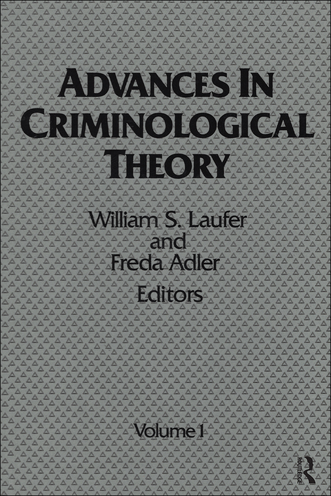 Cover image for book Advances in Criminological Theory