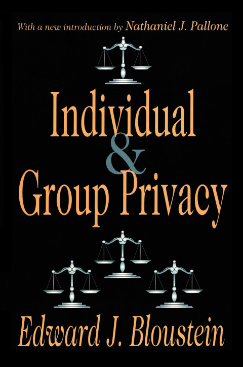 Cover image for book Individual and Group Privacy