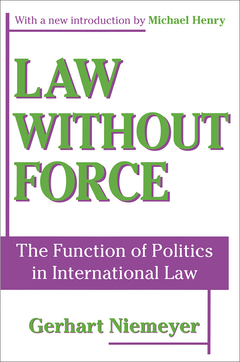 Cover image for book Law without Force
