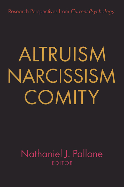 Cover image for book Altruism, Narcissism, Comity