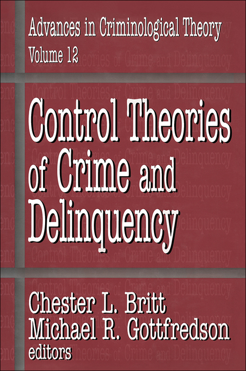 Cover image for book Control Theories of Crime and Delinquency