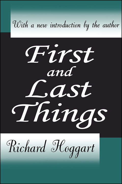 Cover image for book First and Last Things