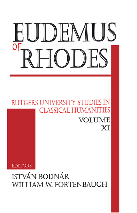 Cover image for book Eudemus of Rhodes
