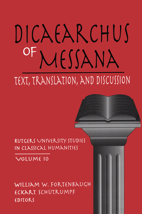Cover image for book Dicaearchus of Messana