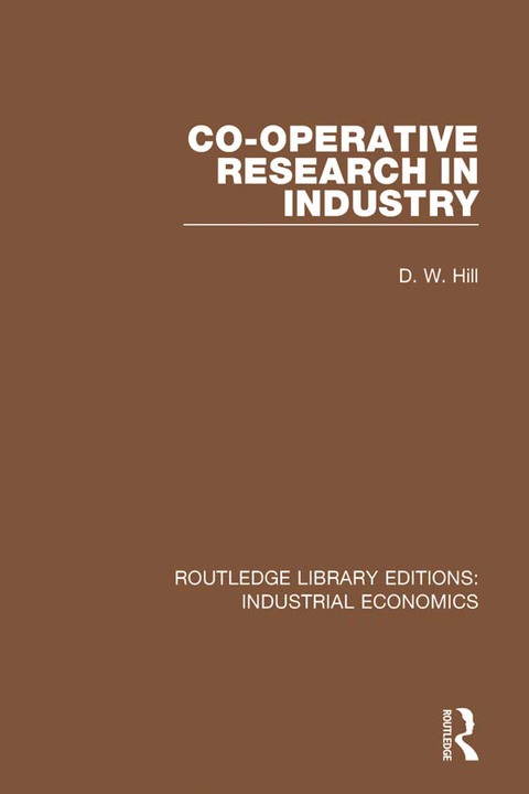 Cover image for book Co-operative Research in Industry