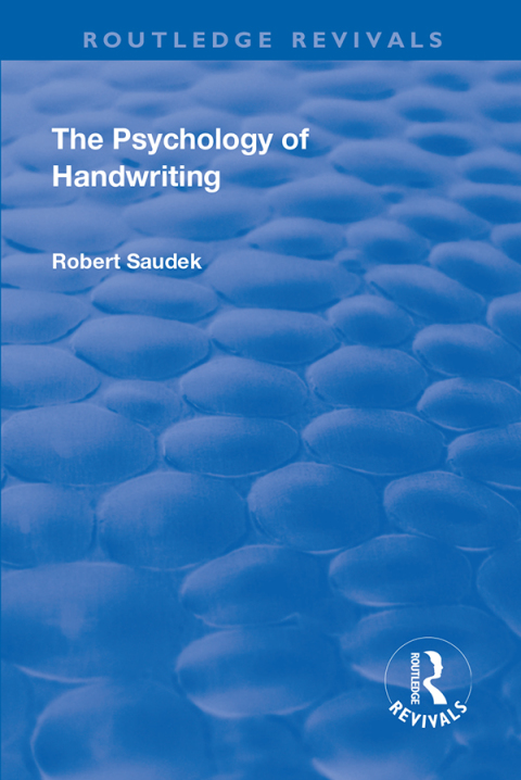 Cover image for book Revival: The Psychology of Handwriting (1925)