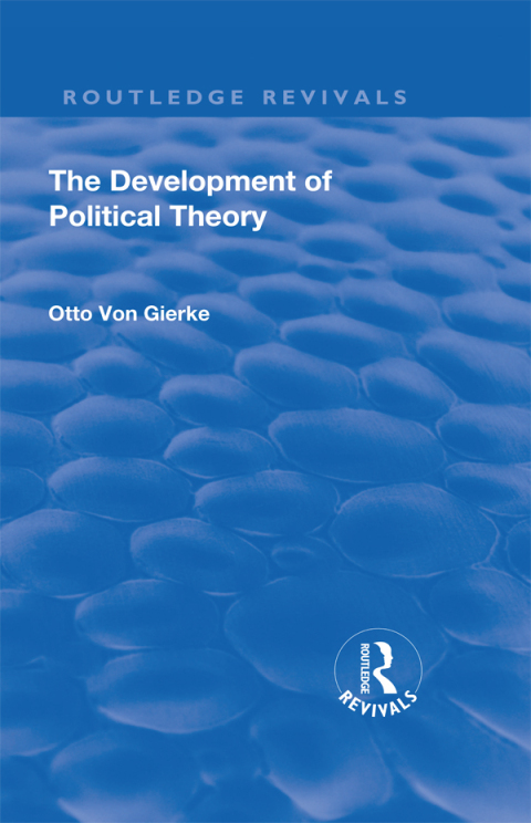 Cover image for book Revival: The Development of Political Theory (1939)