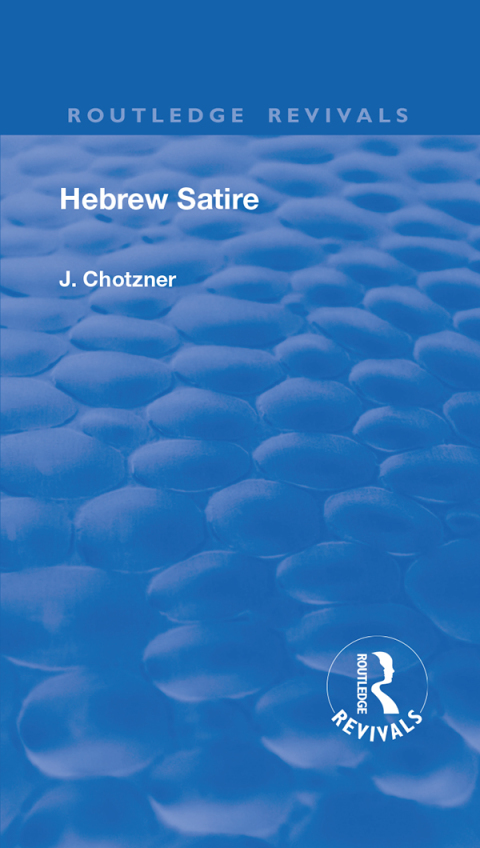 Cover image for book Revival: Hebrew Satire (1911)