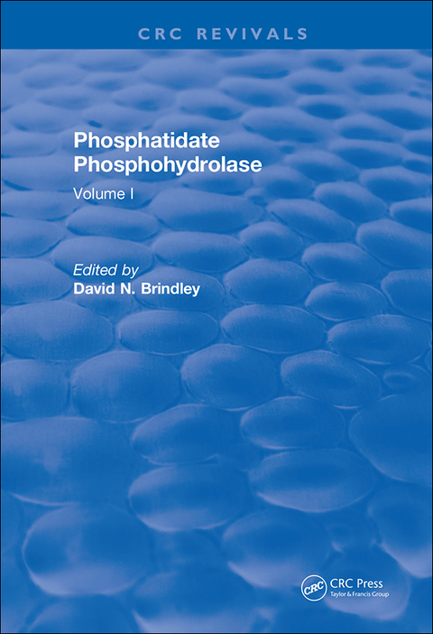 Cover image for book Phosphatidate Phosphohydrolase (1988)