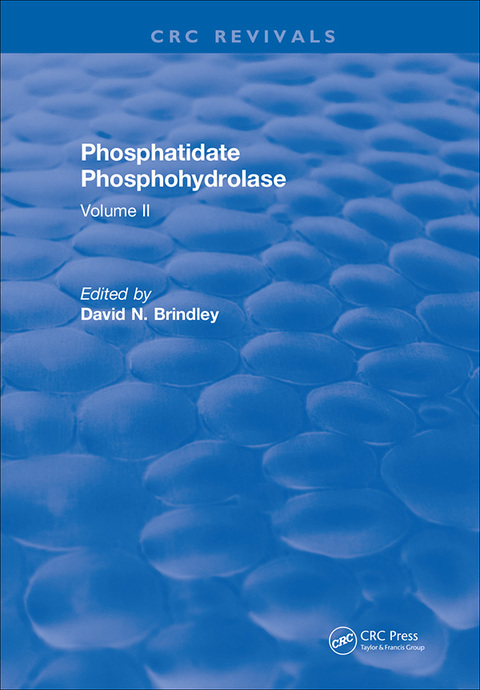 Cover image for book Phosphatidate Phosphohydrolase (1988)