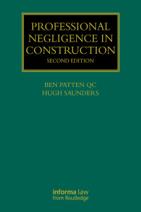 Cover image: Professional Negligence in Construction 2nd edition 9781138553583