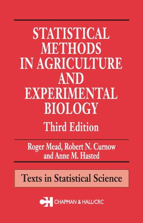 Cover image for book Statistical Methods in Agriculture and Experimental Biology