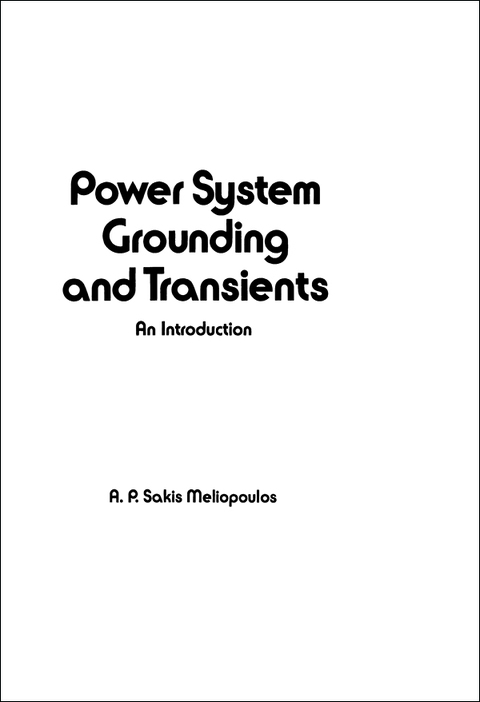 Cover image for book Power System Grounding and Transients