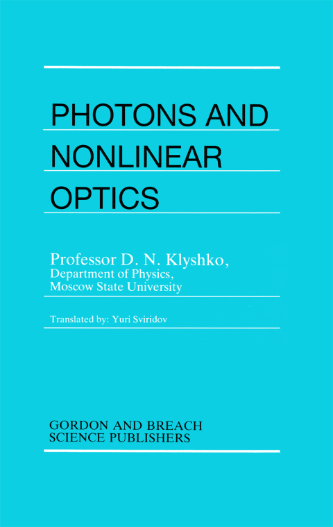 Cover image for book Photons Nonlinear Optics