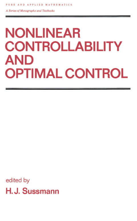 Cover image for book Nonlinear Controllability and Optimal Control
