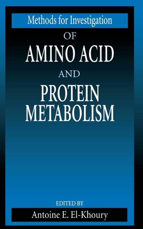 Cover image for book Methods for Investigation of Amino Acid and Protein Metabolism