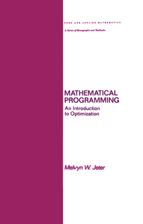 Cover image for book Mathematical Programming