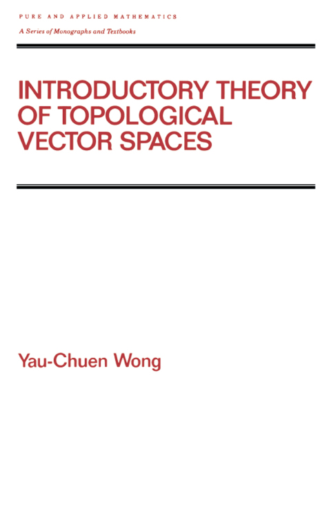 Cover image for book Introductory Theory of Topological Vector SPates
