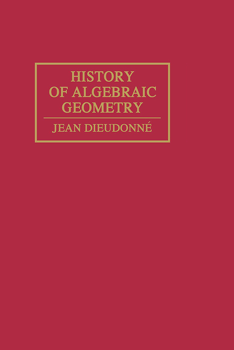 Cover image for book History Algebraic Geometry