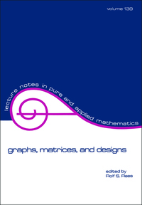 Titelbild: Graphs, Matrices, and Designs 1st edition 9780824787905