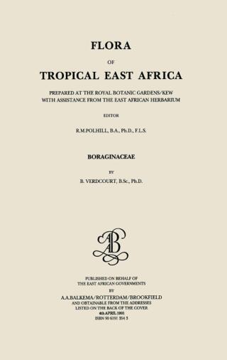 Flora of Tropical East Africa - Boraginaceae (1991)