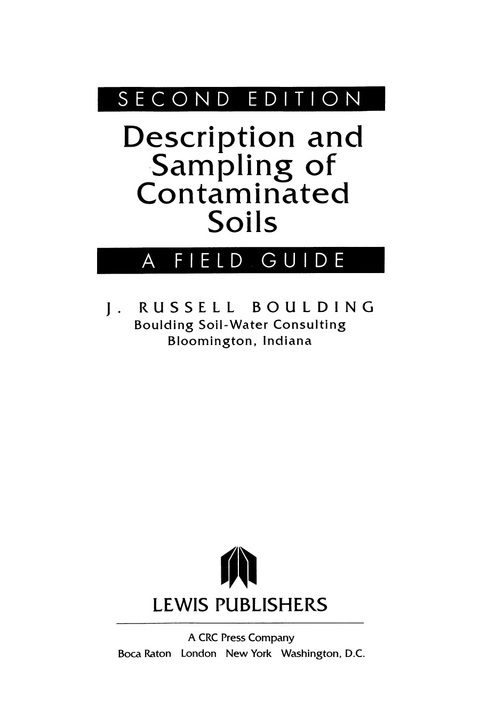 Cover image for book Description and Sampling of Contaminated Soils