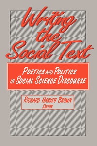Titelbild: Writing the Social Text 1st edition 9780202303871