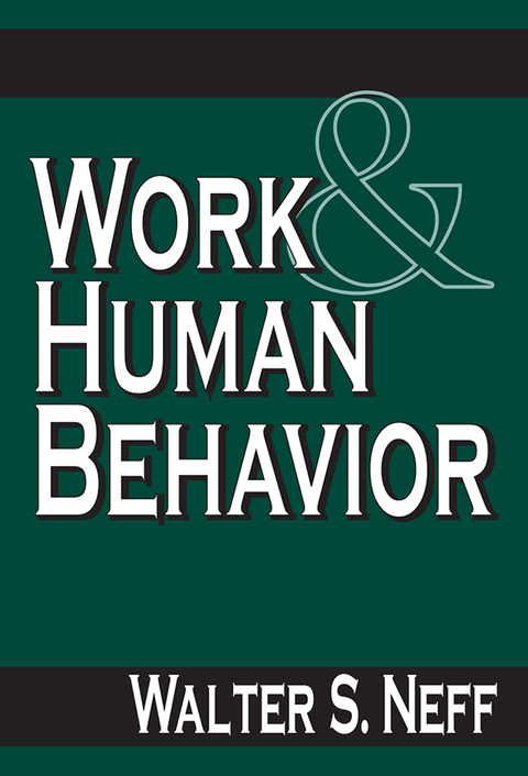 Cover image for book Work and Human Behavior