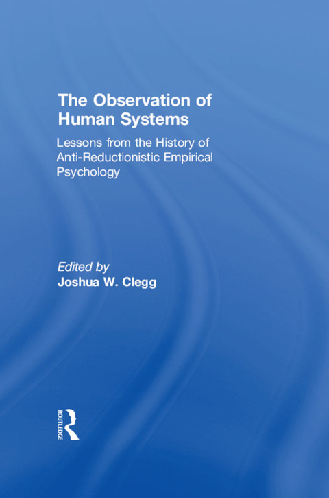 Cover image for book The Observation of Human Systems