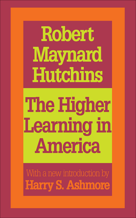 Cover image for book The Higher Learning in America