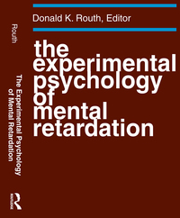 Cover image: The Experimental Psychology of Mental Retardation 1st edition 9780202308883