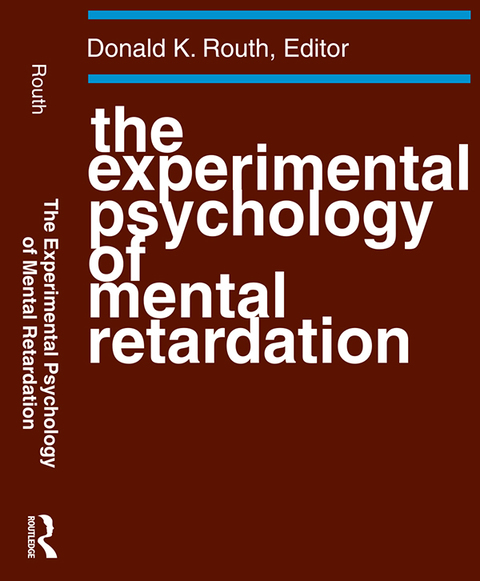 Cover image for book The Experimental Psychology of Mental Retardation