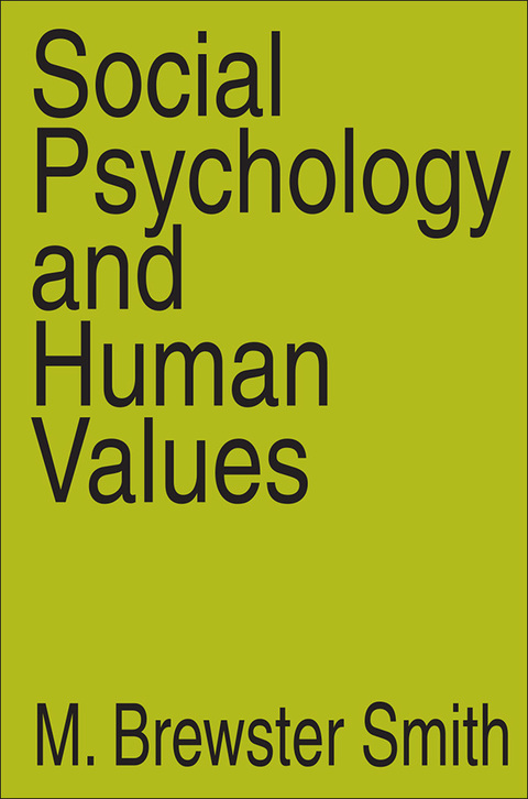Cover image for book Social Psychology and Human Values