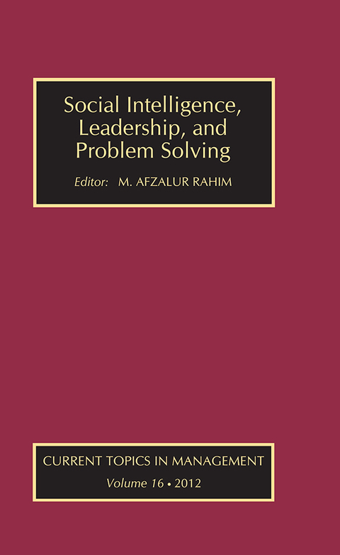 Cover image for book Social Intelligence, Leadership, and Problem Solving