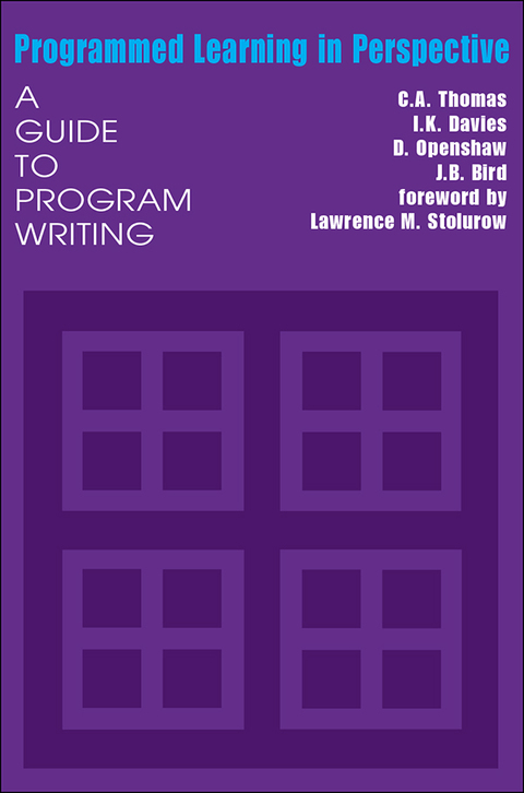 Cover image for book Programmed Learning in Perspective