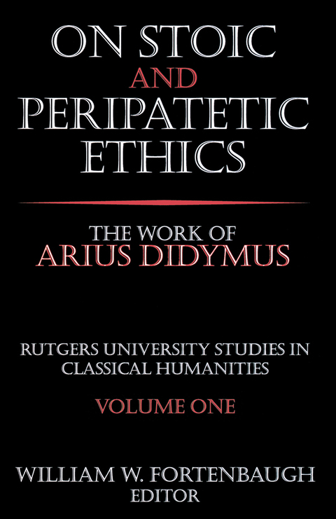 Cover image for book On Stoic and Peripatetic Ethics