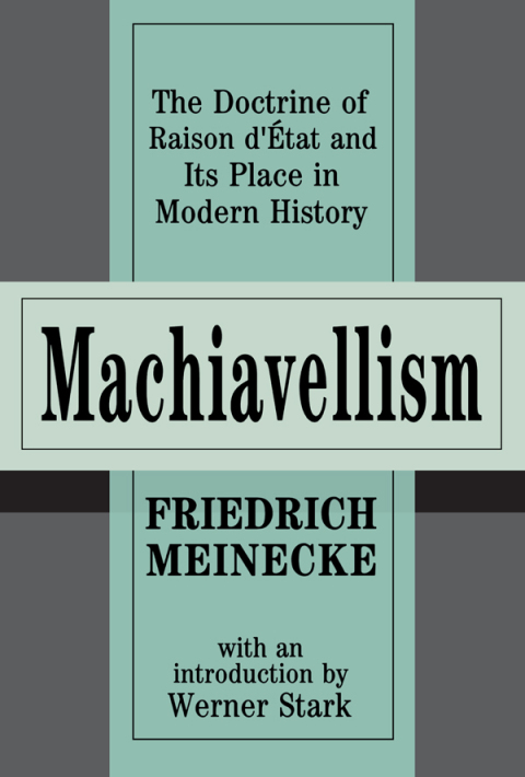Cover image for book Machiavellism