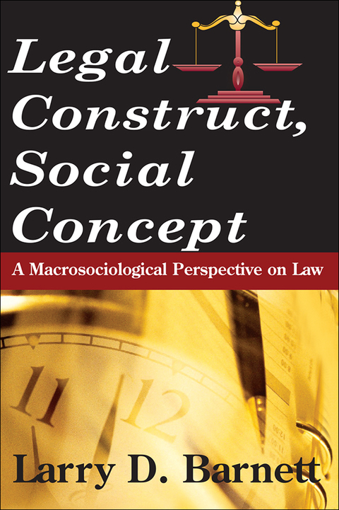Cover image for book Legal Construct, Social Concept
