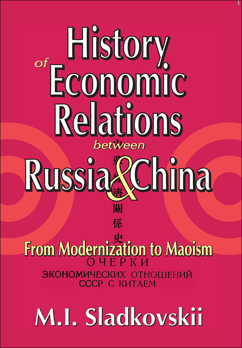 Cover image for book History of Economic Relations Between Russia and China