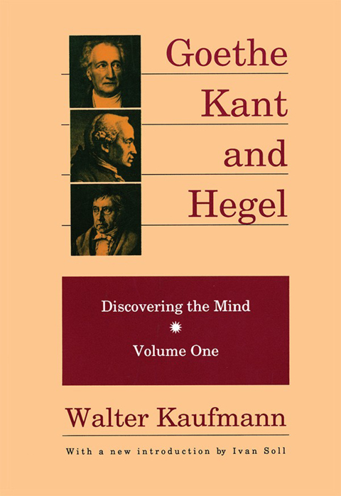 Cover image for book Goethe, Kant, and Hegel