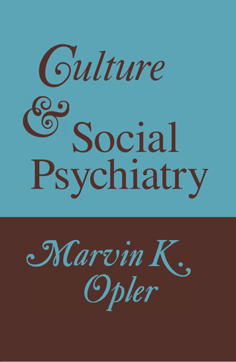 Cover image for book Culture and Social Psychiatry
