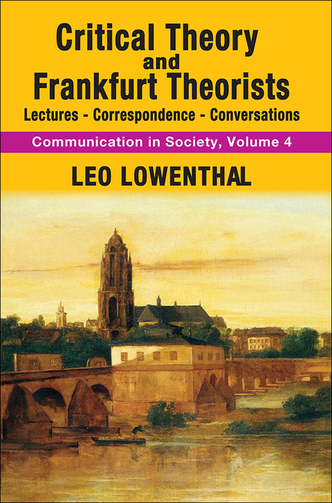 Cover image for book Critical Theory and Frankfurt Theorists