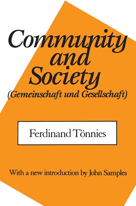 Cover image for book Community and Society