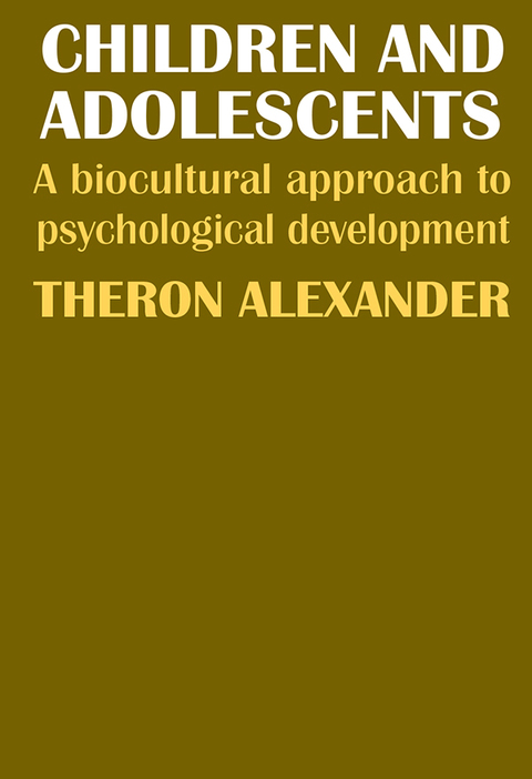 Cover image for book Children and Adolescents