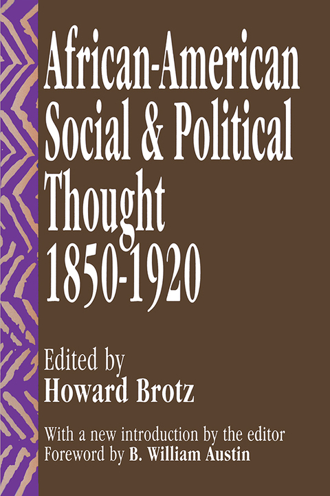 African-American Social and Political Thought 