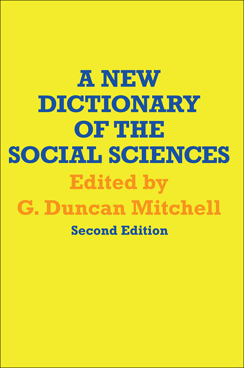 Cover image for book A New Dictionary of the Social Sciences