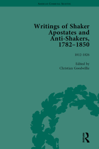 صورة الغلاف: Writings of Shaker Apostates and Anti-Shakers, 1782-1850 Vol 2 1st edition 9781138661028